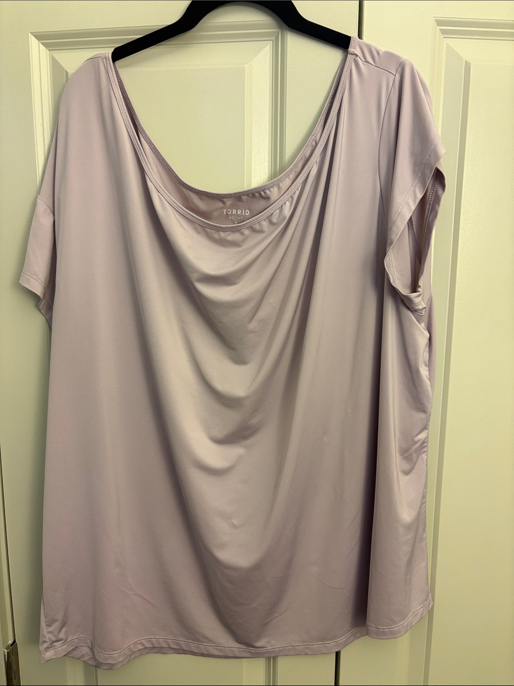 torrid Lilac Draped Scoop-Neck Tee
